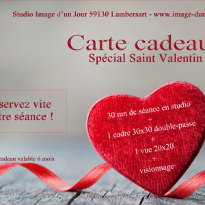 Cadeau séance photo Saint Valentin, carte cadeau séance Saint Valentin, séance photo Saint Valentin Lille